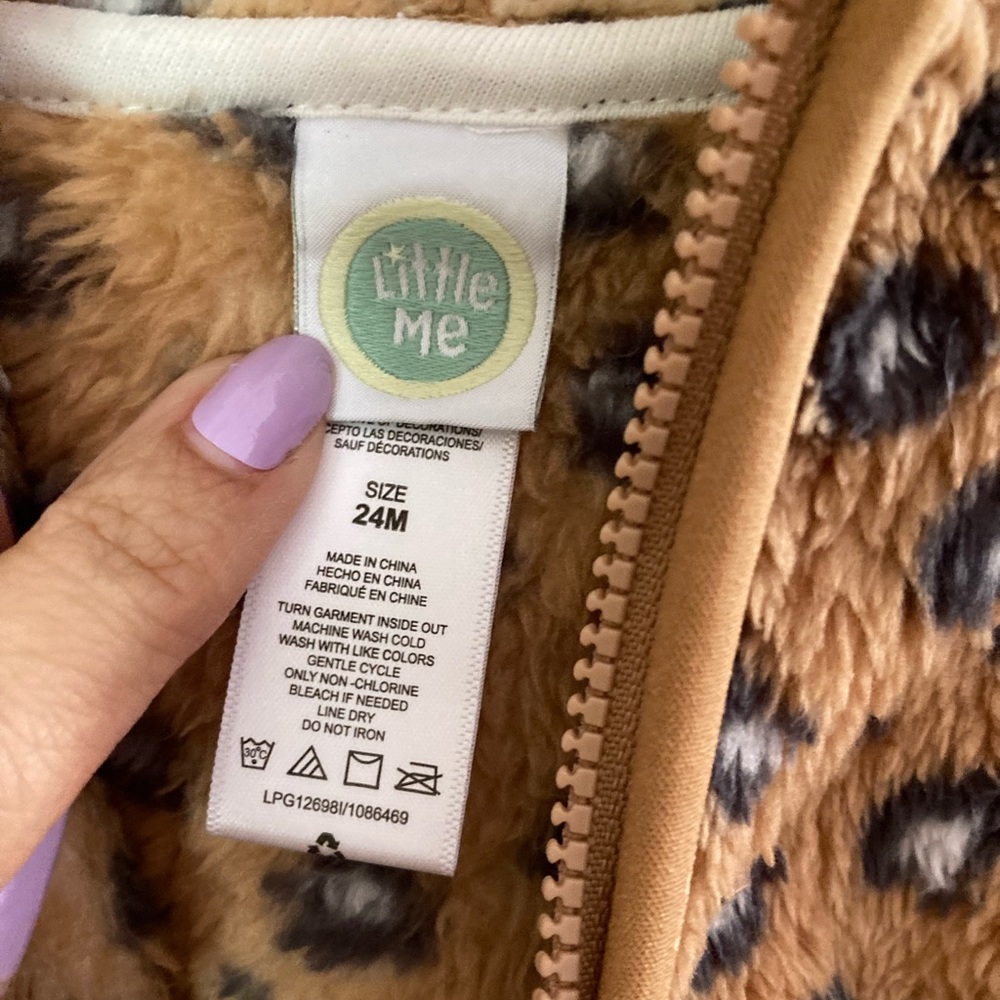 Toddler Fleece Leopard Jacket - Picture 3 of 3